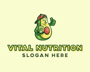 Healthy Avocado Drink  logo design