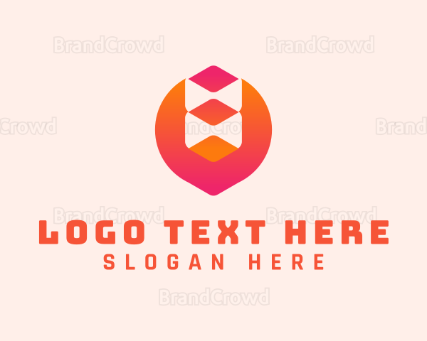 Gradient Modern Tech Cube Logo