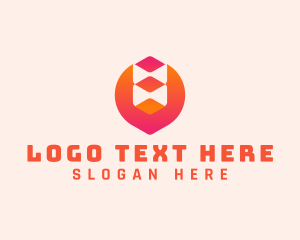 Professional - Gradient Modern Tech Cube logo design