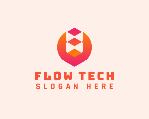 Gradient Modern Tech Cube logo design