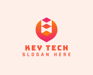 Gradient Modern Tech Cube logo design