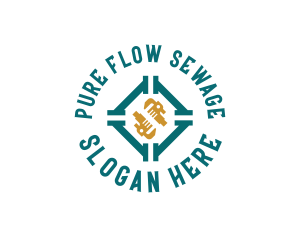 Sewage - Industrial Pipe Maintenance logo design