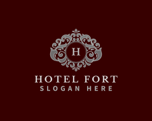 Decorative Floral Hotel logo design