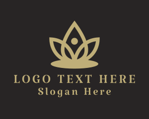 Therapy - Yoga Flower Droplet logo design