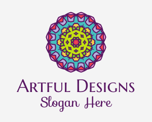 Floral Textile Pattern  logo design