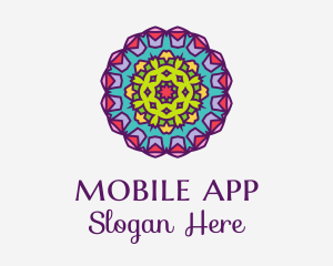 Yoga - Floral Textile Pattern logo design