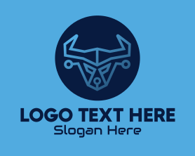 Technology - Blue Bull Technology logo design