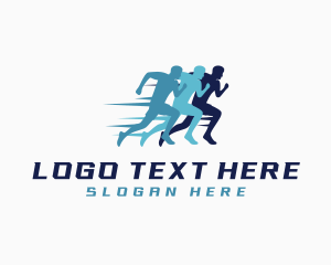 Triathlon - Running Man Race logo design