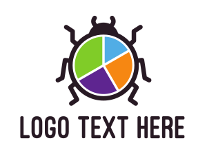 Wagon Wheel - Bug Pie Chart logo design