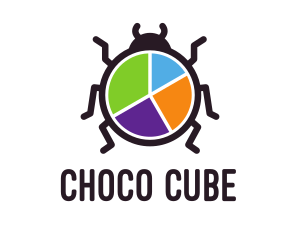 Cyber Crime - Bug Pie Chart logo design