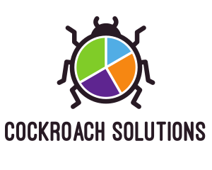Cockroach - Bug Pie Chart logo design