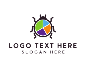 Beetle - Bug Pie Chart logo design