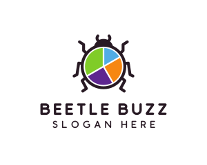 Bug Pie Chart logo design