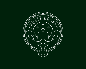 Elegant Deer Monoline logo design