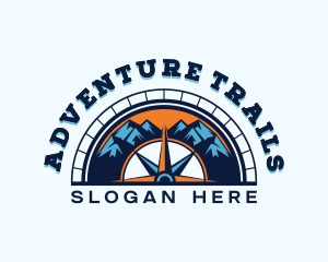 Adventure Mountain Compass logo design