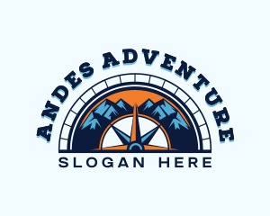 Adventure Mountain Compass logo design