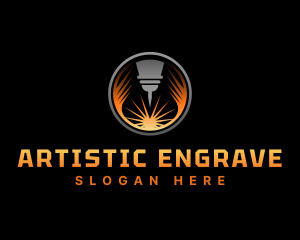 Engrave - Mechanical Welding Machine logo design