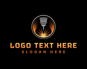 Laser - Mechanical Welding Machine logo design