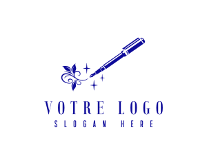 Creative Calligraphy Pen Logo