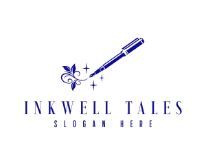 Novel - Calligraphy Ink Pen logo design
