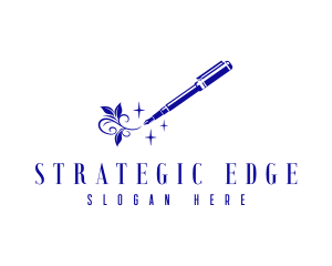 Novel - Creative Calligraphy Pen logo design