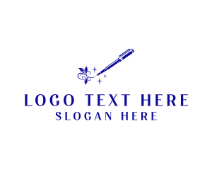 Pen - Calligraphy Ink Pen logo design