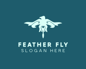 Blue Bird Flying logo design