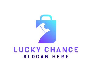 Lottery - Coupon Shopping Bag logo design
