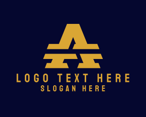 Capital - Elegant Pillar Split Letter A logo design