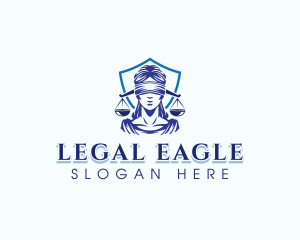 Lawmaker - Lady Justice Shield logo design