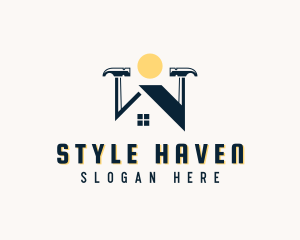 House - House Hammer Construction logo design