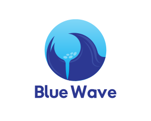 Ocean Waves Golf logo design