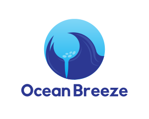 Ocean Waves Golf logo design