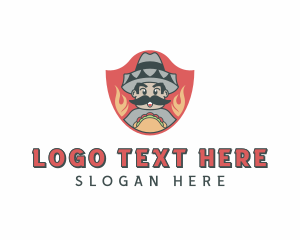 Hat - Mexican Taco Flame logo design