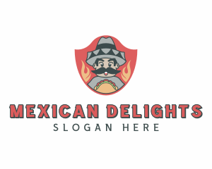 Mexican Taco Flame logo design