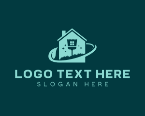 Broom - Eco Friendly Home Cleaning logo design