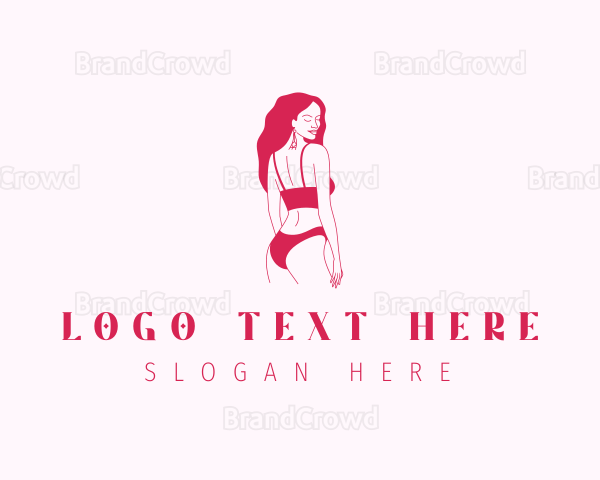 Pink Woman Lingerie Logo