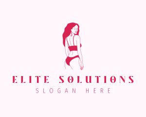 Pink Woman Lingerie Logo