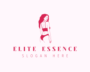 Model - Pink Woman Lingerie logo design