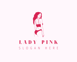 Pink Woman Lingerie logo design