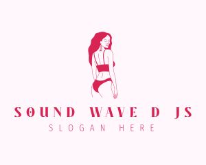 Beauty - Pink Woman Lingerie logo design