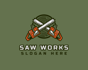 Chainsaw - Chainsaw Lumberjack Woodwork logo design