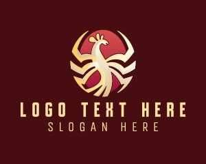 Elegant - Gold Phoenix Bird logo design