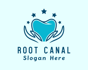 Endodontist - Dental Tooth Hands logo design