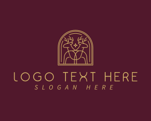 Zoo - Elegant Deer Arch logo design