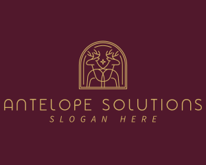 Elegant Deer Arch logo design