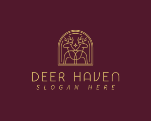 Elegant Deer Arch logo design