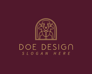 Elegant Deer Arch logo design