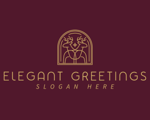 Elegant Deer Arch logo design