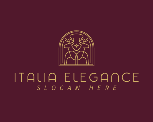 Elegant Deer Arch logo design